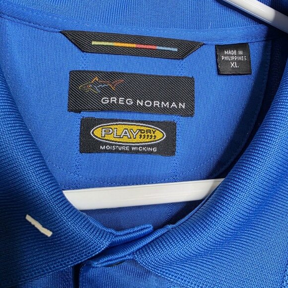 Greg Norman Shirt Mens XLarge Blue Golf Performance Short Sleeve - Picture 3 of 3